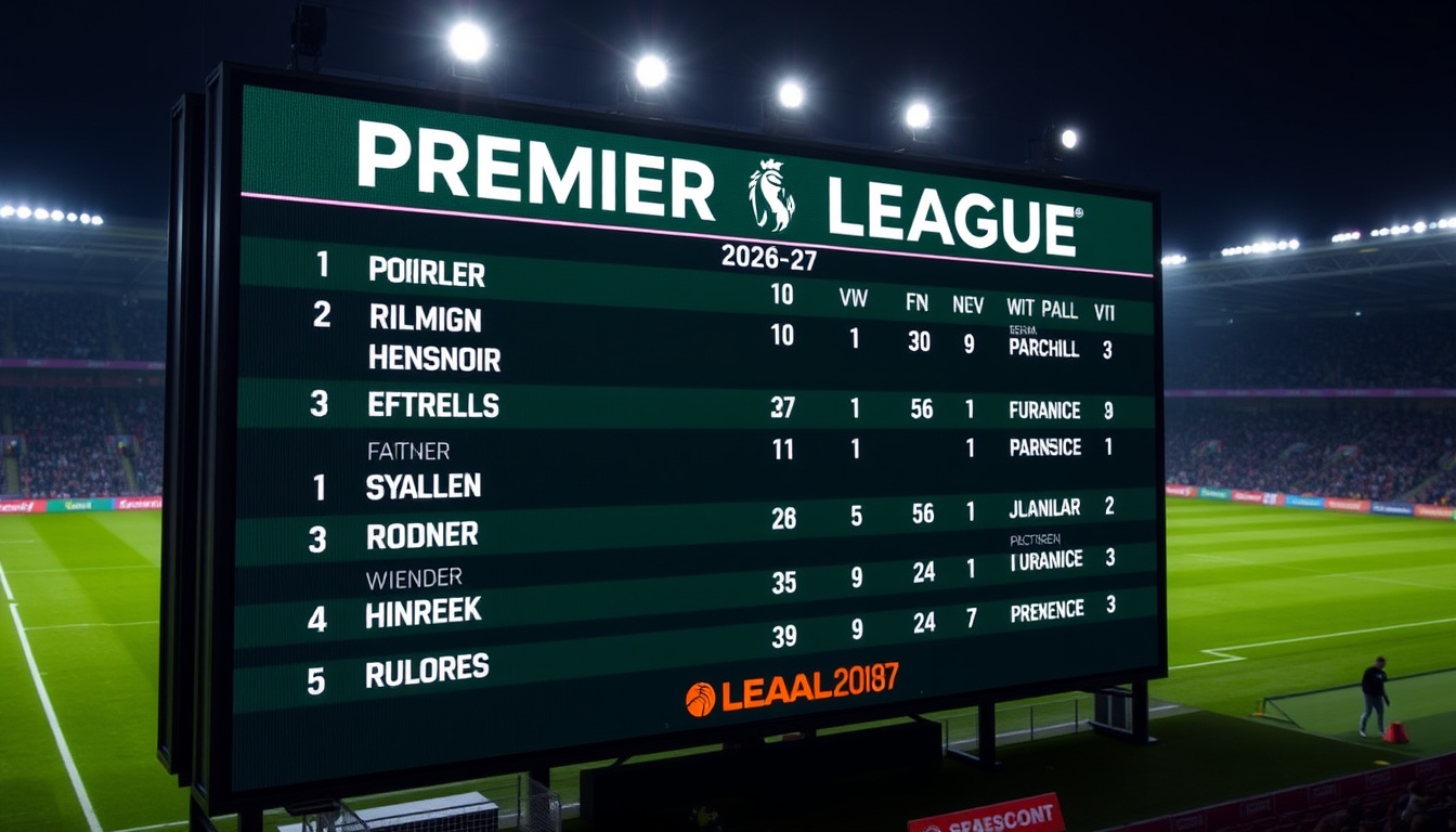 Premier League Tabell 2026-27 – Aktuell Ställning